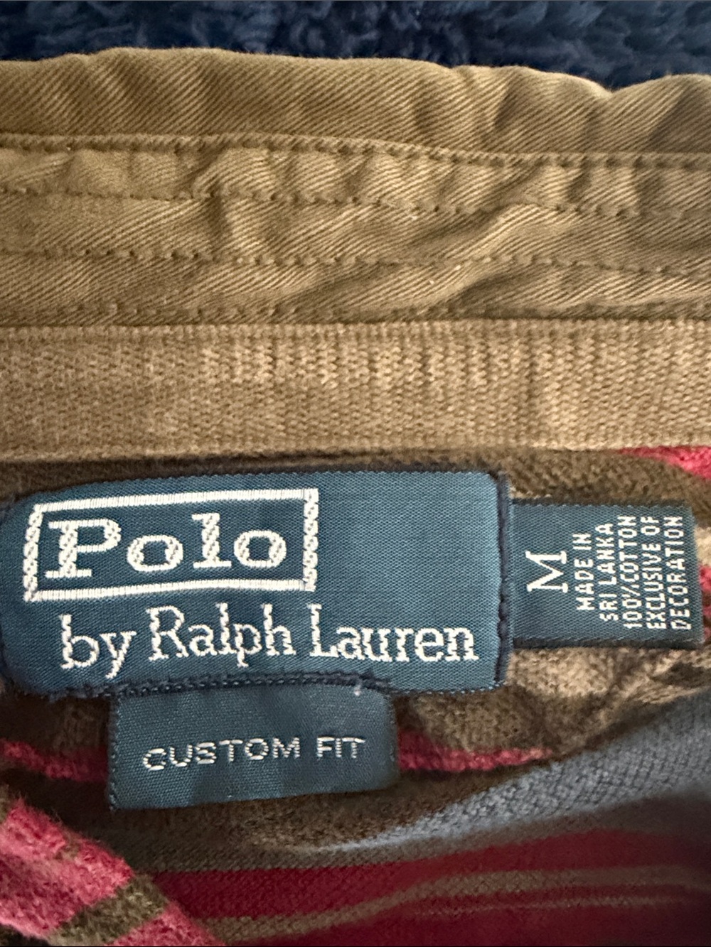 Vintage Ralph Lauren Silver Label Custom Fit Striped Polo.  Sz M - Picture 7 of 8
